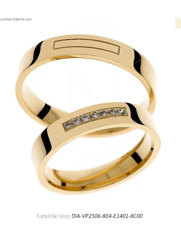 VJENČANO PRSTENJE – DIZAJN BEZ SUVISNIH DETALJA (S DIJAMANTIMA)