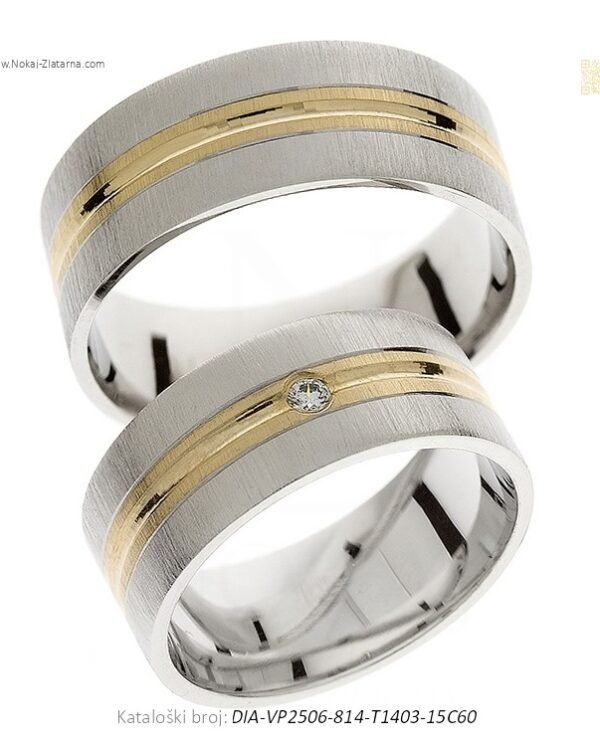 VJENČANO PRSTENJE TRIO – TRI LINJE KOJE VODE PREMA VJEČNOSTI (S DIJAMANTOM)