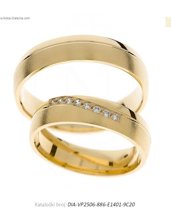 VJENČANO PRSTENJE – DIZAJN BEZ SUVISNIH DETALJA (S DIJAMANTIMA)